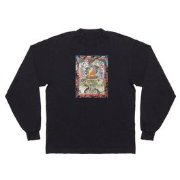 Temptation of Buddha by Mara Tibetan Thangka Long Sleeve T-shirt
