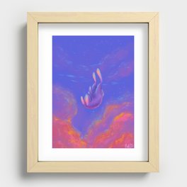 Moon Rabbit Recessed Framed Print