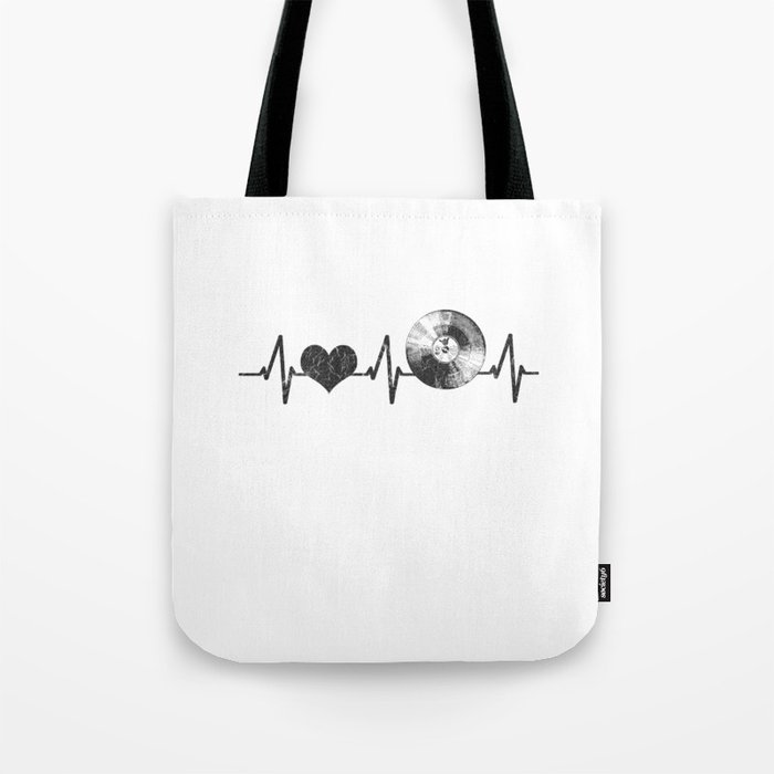 Record Heartbeat Love Gift Tote Bag