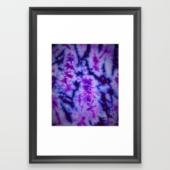 Tie Dye In Blue And Purple Framed Art Print By Wackyworkshop Society6