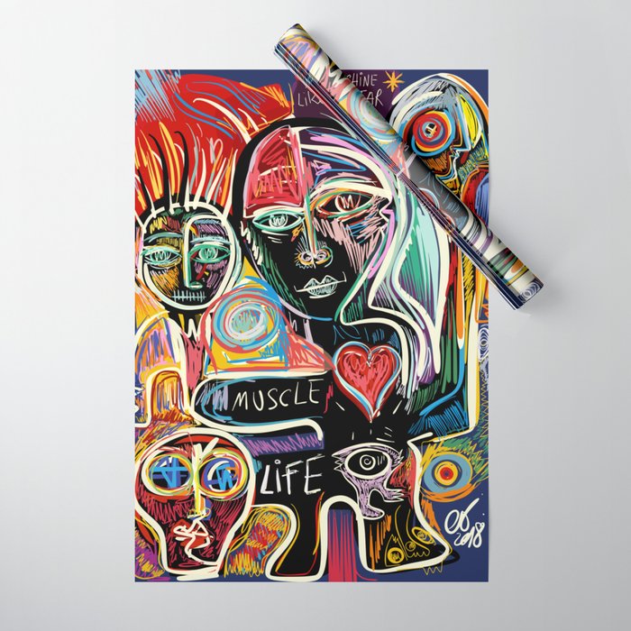 Muscle Is Life Street Art Graffiti Love Wrapping Paper By Emmanuelsignorino Society6