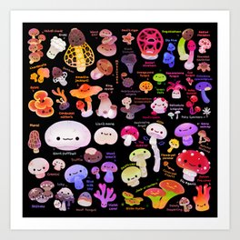 Mushroom - name Art Print