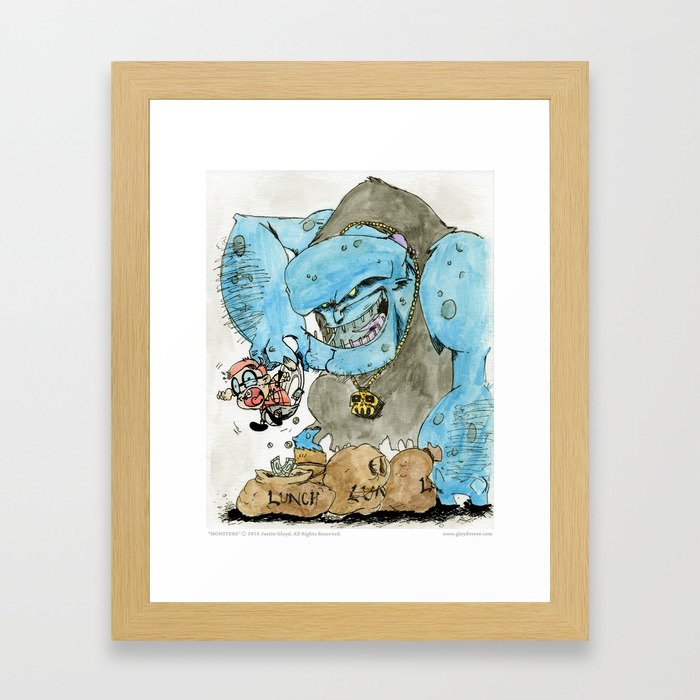 Monsters - 03 The Bully-Troll Framed Art Print