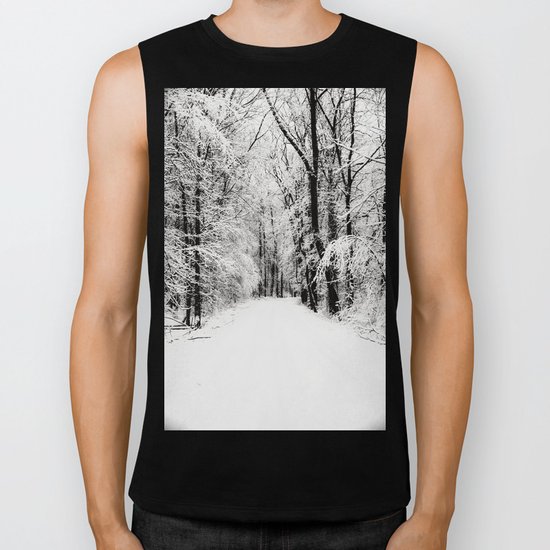 snowy woods Biker Tank
