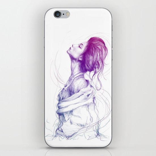 Beautiful Woman Lady Portrait Fashion Art iPhone & iPod Skin