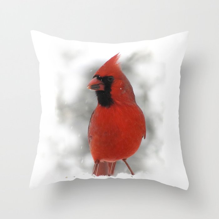 Northern Cardinal Throw Pillow