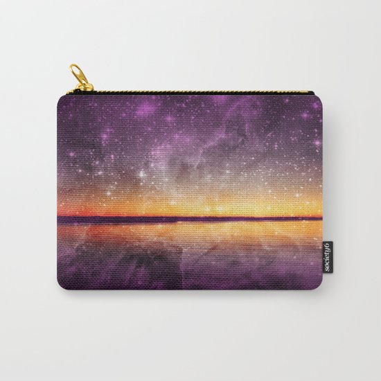 Violet Stars And Sunset Lake Carry-All Pouch