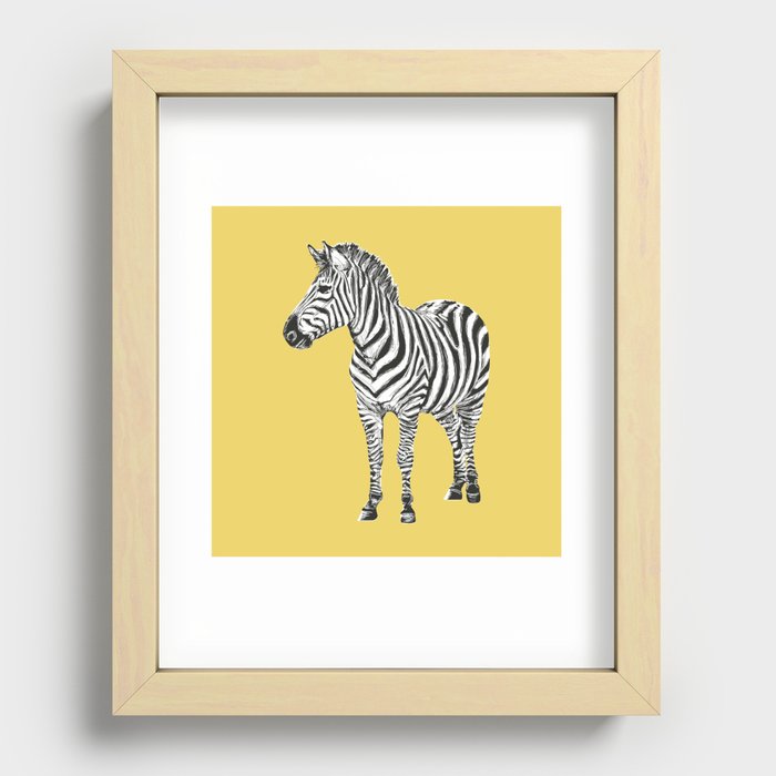 Zebra Recessed Framed Print