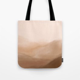 Boho Landscape Mountains Neutral Colors Tote Bag