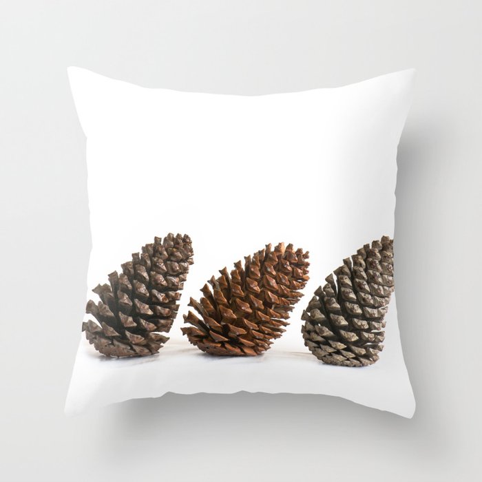 Three pinecones Throw Pillow