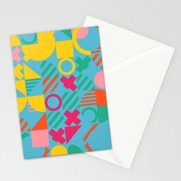 Tropical Geometric Pastel Abstract Pattern Design  Stationery Card