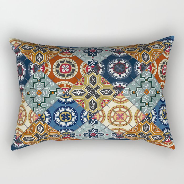 DESEO spanish tiles Rectangular Pillow