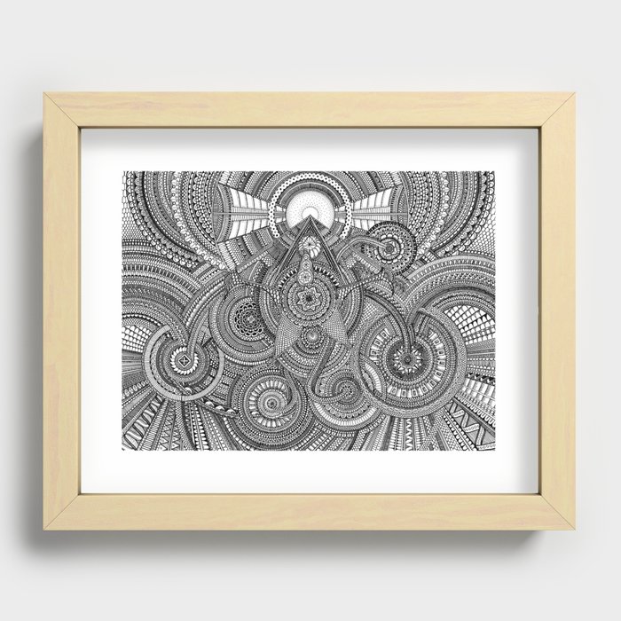 Tiny Geometries Recessed Framed Print