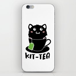 Kit-tea Funny Kitten Cat Lover iPhone Skin