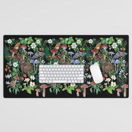 Rabbit and Strawberry Garden Desk Mat