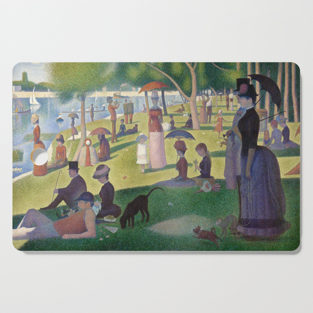 Georges Seurat - A Sunday Afternoon on the Island of La Grande Jatte Cutting Board by constantchaos