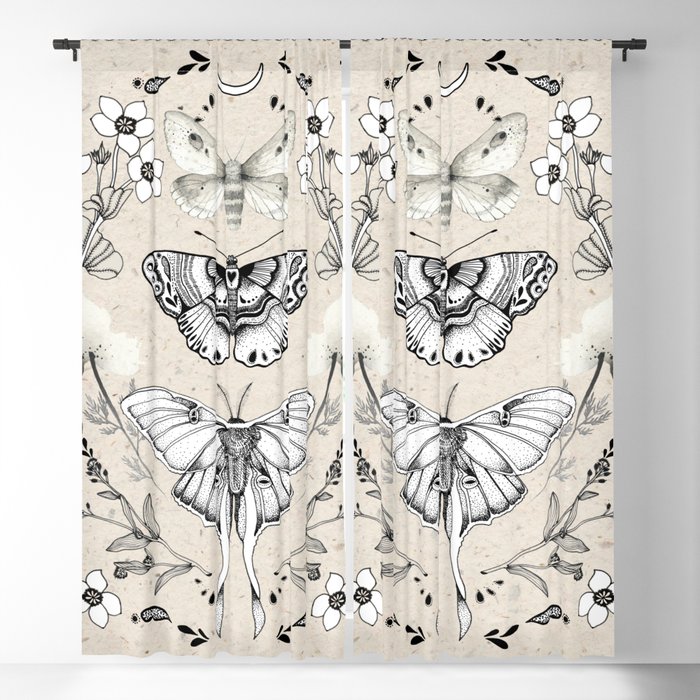 Three Moths Blackout Curtain