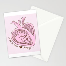 I'll Be In Your Heart Always Stationery Cards
