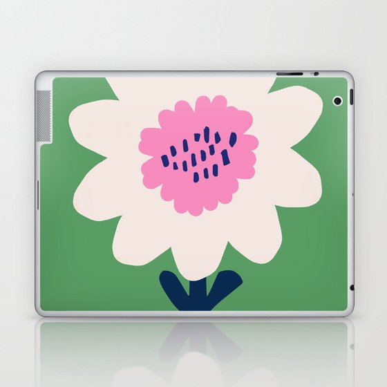 Sunflower - green & pink Laptop & iPad Skin