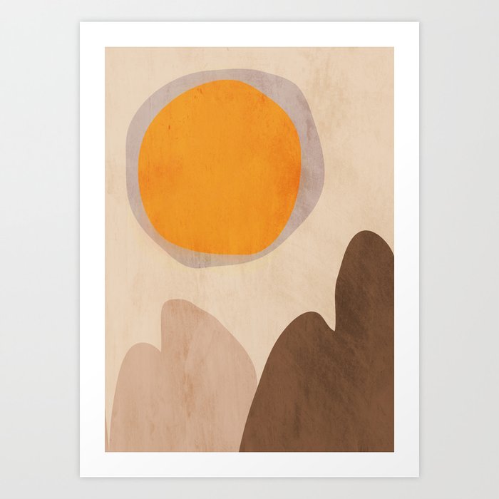 Abstract Art Sun Art Print By Thindesign