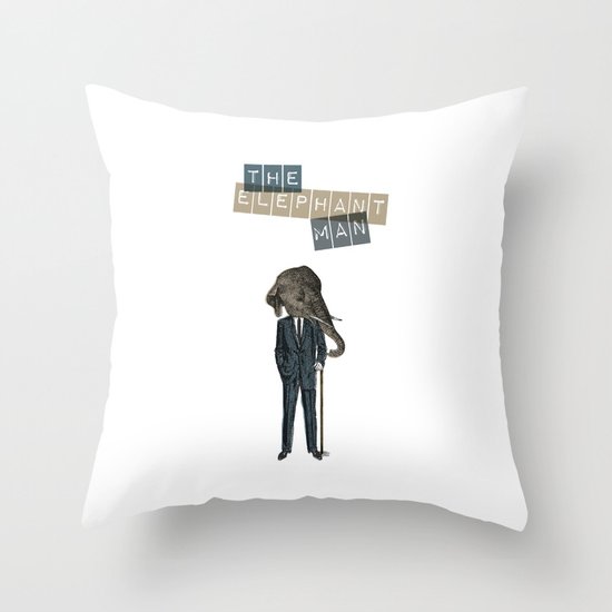The elephant man Throw Pillow