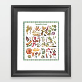 Vegetable Encyclopedia Framed Art Print