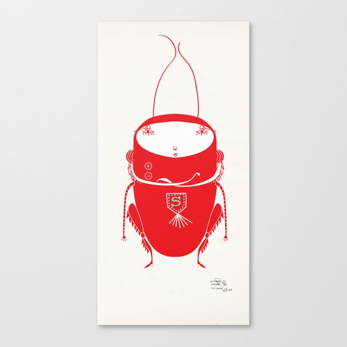 Red cricket Canvas Print
