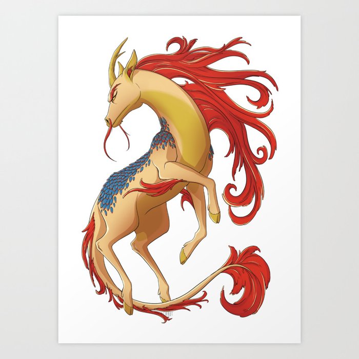 Mythical Creature: Kirin Art Print