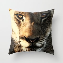 Lions Head Throw Pillow