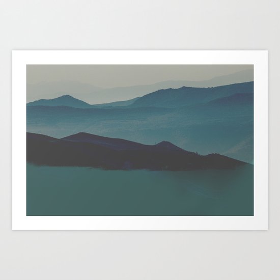 Blue valley Art Print