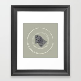 Panettone Slices Khaki & Grey Framed Art Print