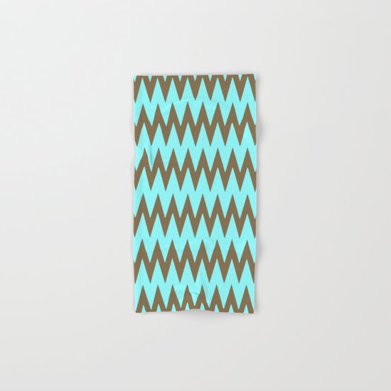 Mocha Mint Frappuccino Chevron Hand & Bath Towel