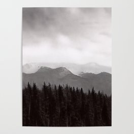 Moutain & Tree Landscape Created Using Artificial Intelligence  Poster