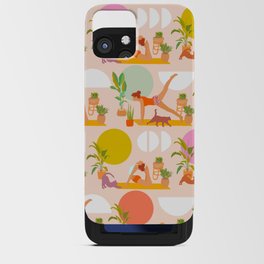 Summer with Yoga, Cats and Plants iPhone Card Case