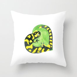Salamander Heart Throw Pillow