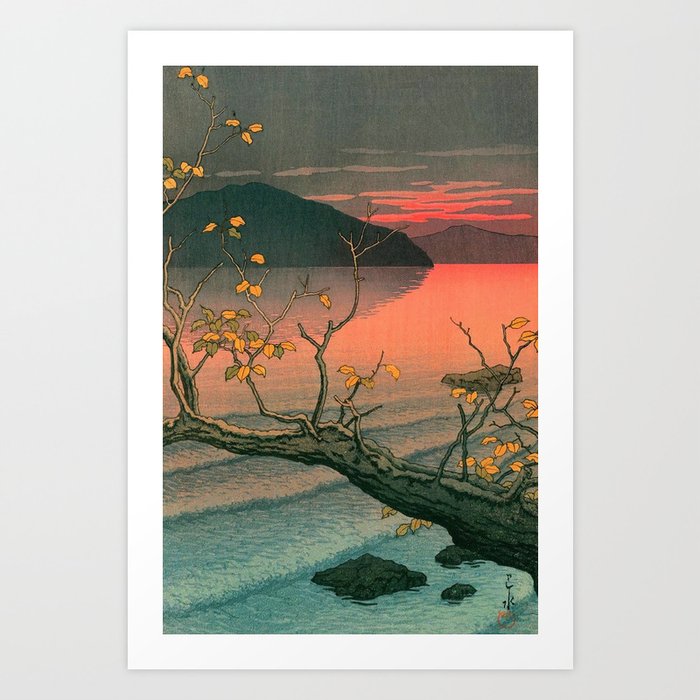 Nenokuchi Lake by Kawase Hasui Art Print