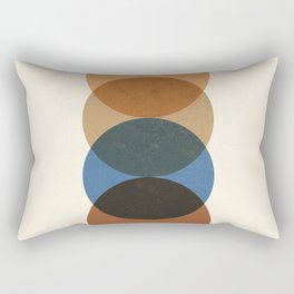 Abstraction_GEOMETRIC_CIRCLE_EARTH_BOHEMIAN_POP_ART_0412A Rectangular Pillow