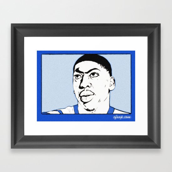 Anthony Davis Nike Swoosh Unibrow Framed Art Print