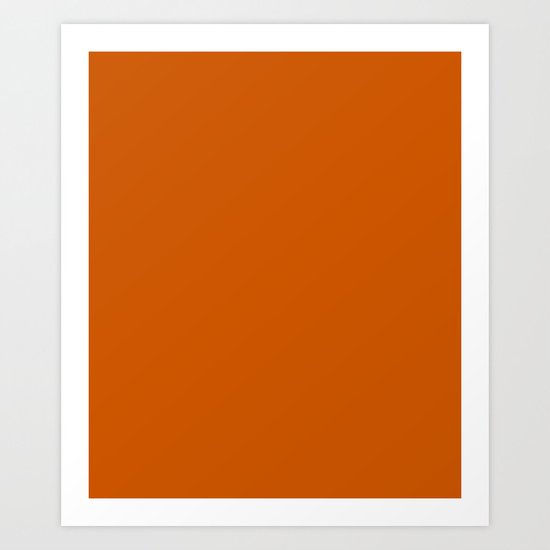 Burnt Orange Solid Color Art Print By Makeitcolorful Society6