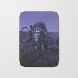 SABER TOOTH Bath Mat | Sabretoothedcat, Wildlife, Mammoth, Sabretoothedtiger, Sabretooth, Stoneage, Lion, Saber Toothedtiger, Smilodon, Graphicdesign 