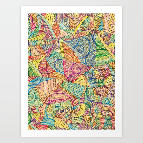 Colorful pattern (a little geometry) Art Print