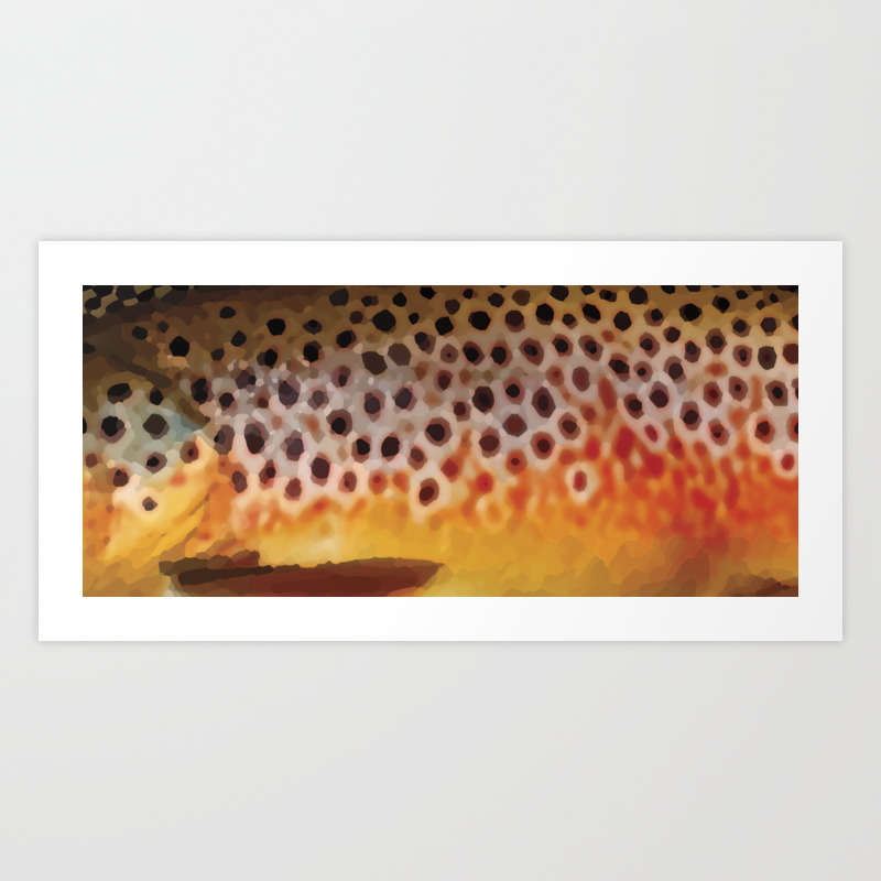 Montana Brown Trout Fish Art Print By Laurakirkland Society6