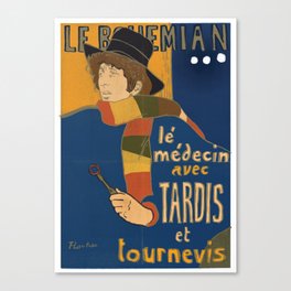 Le Bohemian Doctor Who by Lautrec Canvas Print