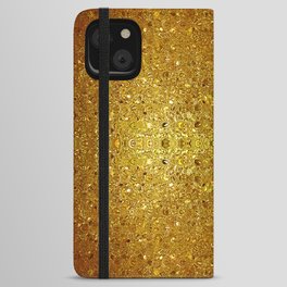 Deep gold glass mosaic iPhone Wallet Case
