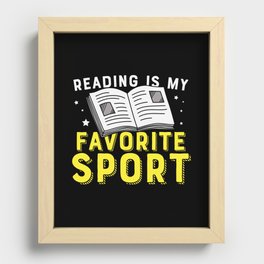 Reading Is My Favorite Sport Recessed Framed Print