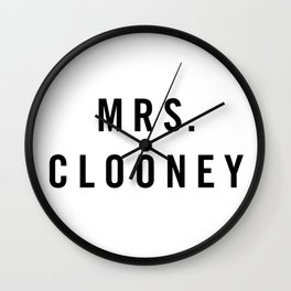 Mrs. Clooney Wall Clock | Funny, Typography 