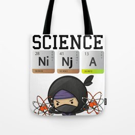 Science Ninja Design Funny Chemistry Elements Gift for Nerds graphic Tote Bag