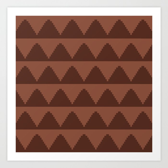 Geometric Pyramid Pattern XXXVIII Art Print