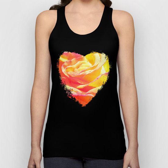 Love and Peace Pastel Rose Unisex Tank Top
