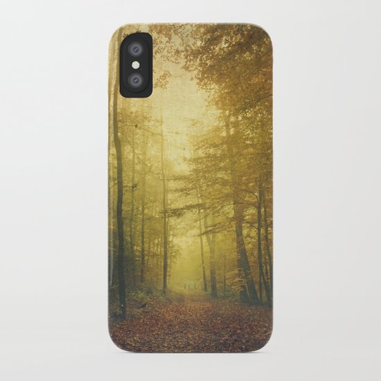 fall morning forest iPhone Case